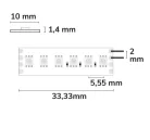 Prémium CRI90 LED szalag 180LED/m RGB 605Lm/m 24V 11W/m