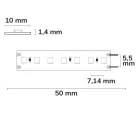 Prémium CRI97 FOOD halhoz LED szalag 130LED/m 583nm 1900Lm/m 24V 14W/m IP54