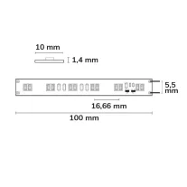   Prémium CRI96 DIMM-TO-WARM (naplemente) LED szalag 120LED/m 1800-3000K 1160Lm/m 24V 14W/m