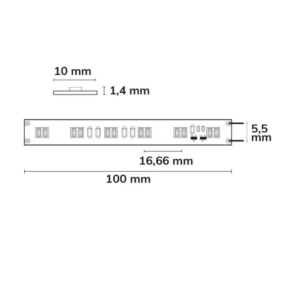 Prémium CRI96 DIMM-TO-WARM (naplemente) LED szalag 120LED/m 1800-3000K 1160Lm/m 24V 14W/m