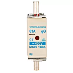 Késes biztosító betét Schrak NH00 gG 40A, 400VAC, 100kA