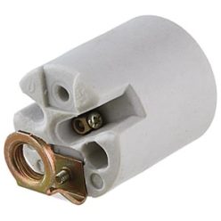   Foglalat porcelán E27, 250V,4A,100W, beépíthető 10X1-es menettel