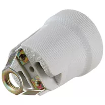  Foglalat porcelán E27, 250V, 4A, 100W, beépített 10x1-es erősített menettel