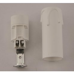 Jangar gyertya foglalat E14 6cm fehér