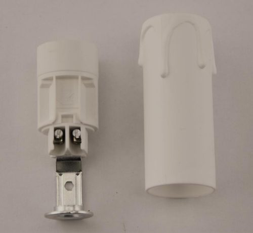 Jangar gyertya foglalat E14 6cm fehér