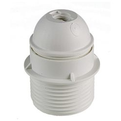   Csillárfoglalat műanyag, E27, 4A, 60W,csavaros csatlakozás, fehér