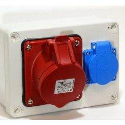 SZERELT DOBOZ 1x 2P+F és 1x 5P32A