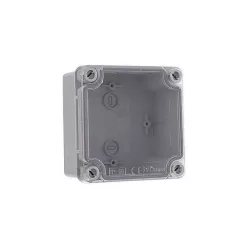   Falon kívüli vízálló kötődoboz átlátszó fedéllel 107x107x60mm IP65