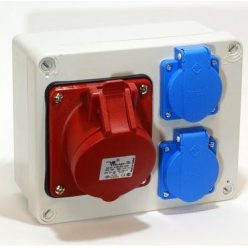 SZERELT DOBOZ 2x 2P+F és 1x 5P32A