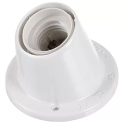   Foglalat E27 műanyag ferde, talpas max.: 60W, 4A, 250V, fehér