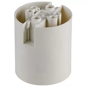 Foglalat E27, 60W, 230V, fehér, műanyag