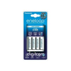   eneloop K-KJ51MCC40E akkumulátor töltő időzítővel 4 db 1900mAh AA akkumulátorral
