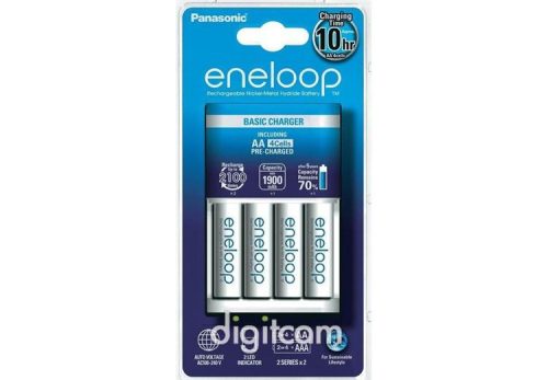 eneloop K-KJ51MCC40E akkumulátor töltő időzítővel 4 db 1900mAh AA akkumulátorral