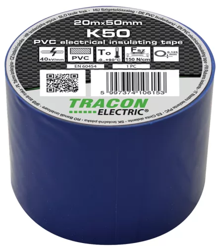 Szigetelőszalag, kék 20m×50mm