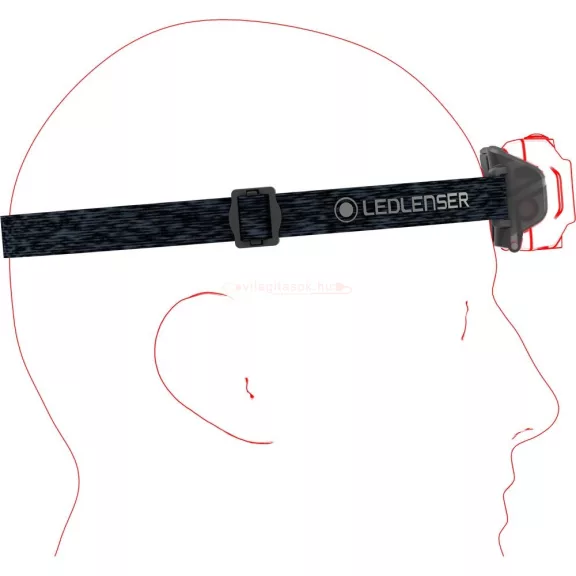 LEDLENSER HF4R Core 500lm/130m, Li-ion, tölthető fejlámpa, piros