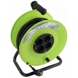   Kábeldobos hosszabbító, fémvázzal 30m, 250V AC, 16 A, 3×1,5mm2