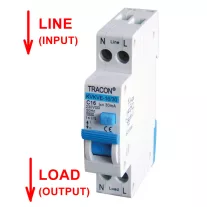   Kombinált védőkapcsoló, elektronikus, 2P, C karakterisztika C13, 30mA, 6kA, AC, E3