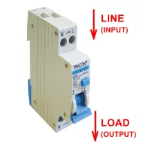Kombinált védőkapcsoló elektronikus 2P 1 modul B10 100mA