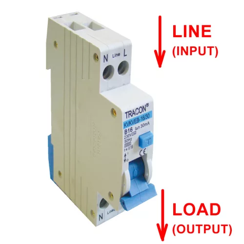 Kombinált védőkapcsoló elektronikus 2P 1 modul B6 30mA