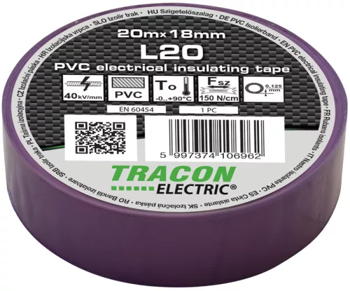 Szigetelőszalag, lila 20m×18mm