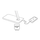 Fém asztali LED lámpa USB porttal 100-240 V, 50 Hz, 10 W, 2700-6000 K, EEI=G