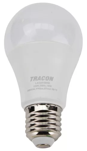 Gömb burájú LED fényforrás SAMSUNG chippel E27, 10W, 4000K