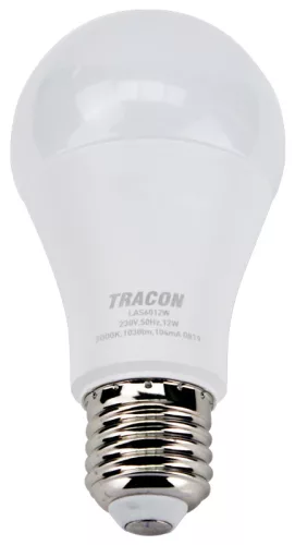 Gömb burájú LED fényforrás SAMSUNG chippel E27, 12W, 4000K