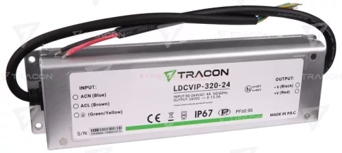 Védett fém házas led tápegység 24V 320W IP67