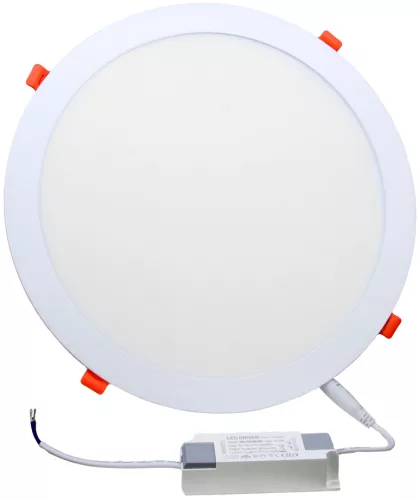 Beépíthető LED mélysugárzó, kerek, fehér 230 VAC 50Hz, 21 W, 2155 lm, D=300 mm, 2700 K, IP40, EEI=F