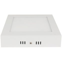   Falon kívüli, négyzetes LED lámpatest, fehér 220-240 VAC, 18 W, 1200 lm, 225×225×39mm, 4000K, IP20, EEI=G