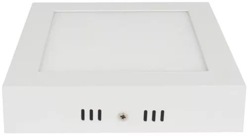 Falon kívüli, négyzetes LED lámpatest, fehér 220-240 VAC, 18 W, 1200 lm, 225×225×39mm, 4000K, IP20, EEI=G