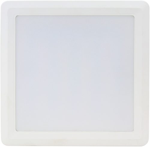 Falon kívüli, négyzetes LED lámpatest SAMSUNG chippel 230 VAC, 18W, 1440lm, D=225×225 mm, 4000 K, IP20, EEI=G