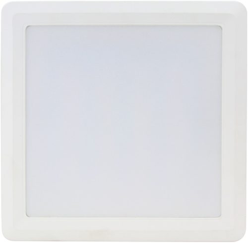 Falon kívüli, négyzetes LED lámpatest SAMSUNG chippel 230 VAC, 18W, 1440lm, D=225×225 mm, 4000 K, IP20, EEI=G