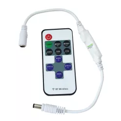   LED vezérlő; mini, távirányítóval 12-24 VDC, Icontinuous 4A, Ipeak 12A(2sec)