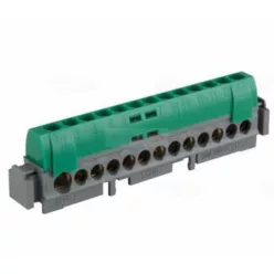   Sorkapocssín PE szigetelt 1x6-25+12x1,5-16mm2 zöld 100A réz kezeletlen Lexic LEGRAND