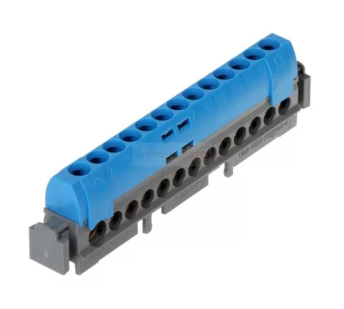 Sorkapocssín N szigetelt 1x6-25+12x1,5-16mm2 kék 100A réz kezeletlen Lexic LEGRAND