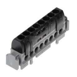   Elosztókapocs fekete 8P csavaros 8csatl./16mm2 kalapsínre Lexic LEGRAND