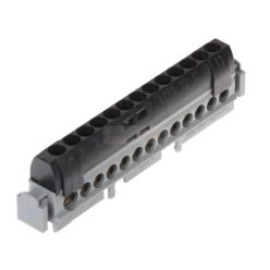   Elosztókapocs fekete 13P csavaros 12csatl./16mm2 1csatl./25mm2 kalapsínre Lexic LEGRAND