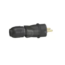   Dugvilla +tömszelence 2P+F 16A egyenes 230V fekete műanyag csavaros IP44 LEGRAND