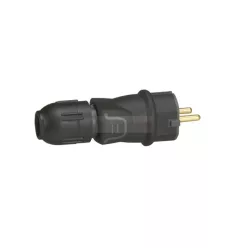   Dugvilla +tömszelence 2P+F 16A egyenes 230V fekete műanyag csavaros IP44 LEGRAND