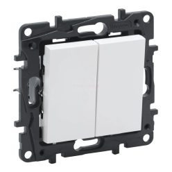   Legrand Niloé Step 105 2x1P csillárkapcsoló fehér süllyesztett rugós