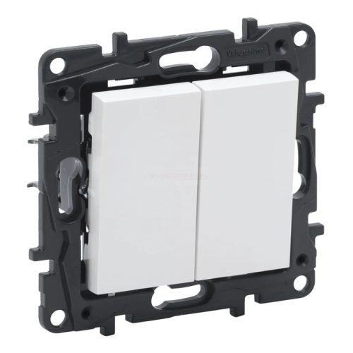 Legrand Niloé Step 106+6 kettős váltókapcsoló fehér süllyesztett rugós
