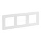 Legrand Niloé Step hármas vízszintes és függőleges keret fehér