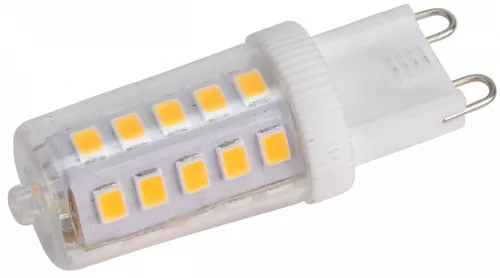 LED fényforrás műanyag házban G9, 3W, 2700K