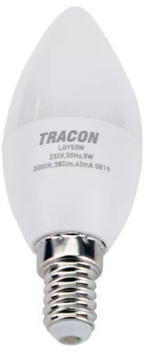 Gömb burájú LED fényforrás SAMSUNG chippel E14, 7W, 3000K