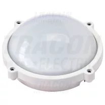   Védett, műanyag házas LED hajólámpa, kerek forma 230 VAC, 50 Hz, 8 W, 710 lm, 4000 K, IP65, EEI=F