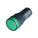 LED-es jelzőlámpa, zöld 230V DC, d=16mm