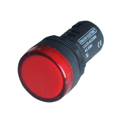 LED-es jelzőlámpa, piros 48V AC/DC, d=22mm