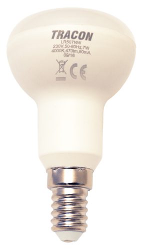 LED lámpa E14 (7W/120°) Körte meleg fehér