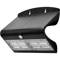   Napelemes LED fali világítótest mozgásérzékelővel, fekete 6,8 W, 4000 K, 800 lm, IP65, 3,7 V, 4 Ah